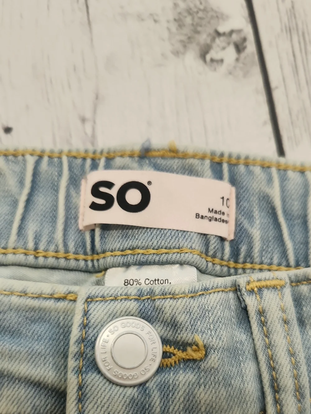 SO size 10 Light Wash Jean Shorts